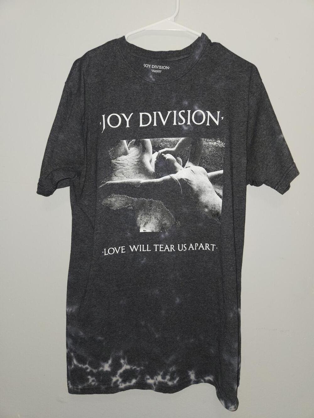 Joy Division 'Love Will Tear Us Apart' Black Tie-Dye T-Shirt 2023 SIZE LARGE